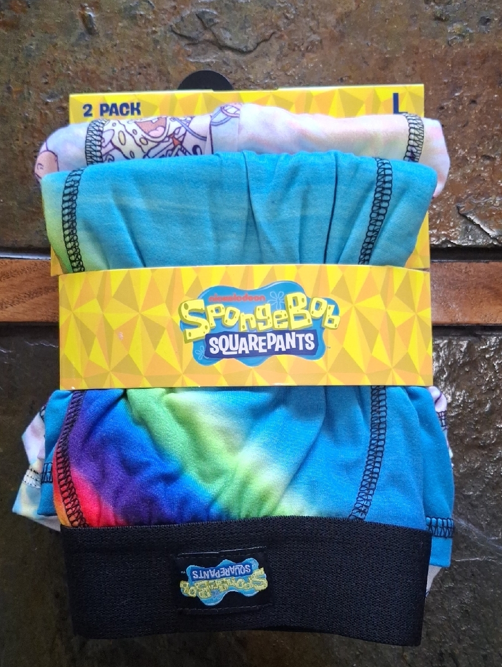 SpongeBob Squarepants Tie-Dye & Teal Boxer Briefs 2-Pack